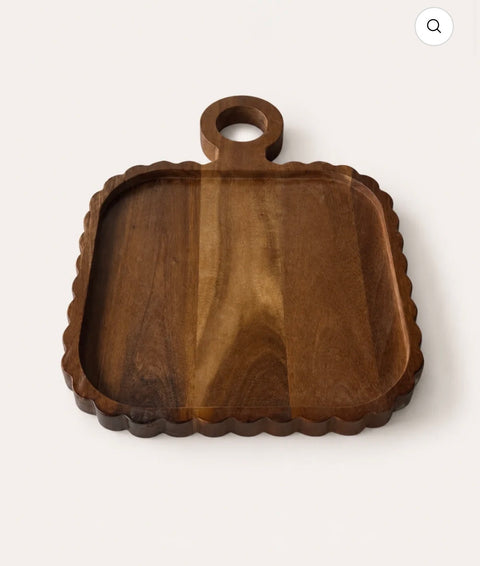Plat en bois d'acacia
