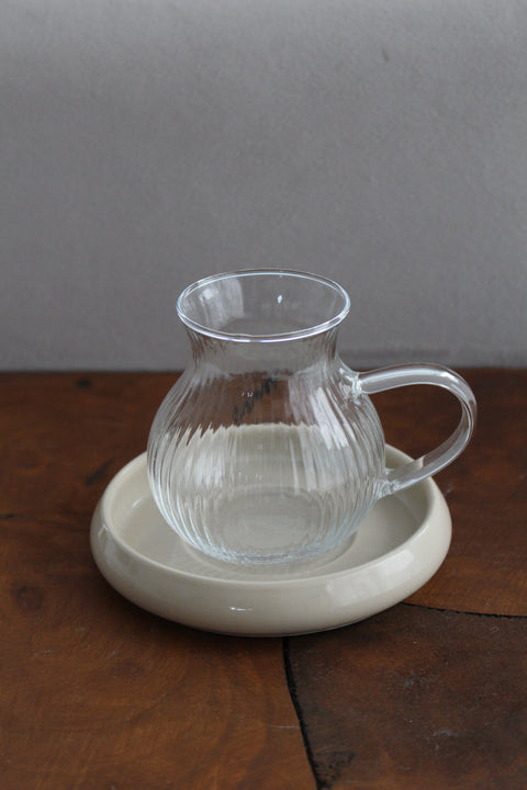 6 Sous-Tasses Porcelaine Bondy – Beige ou Blanc