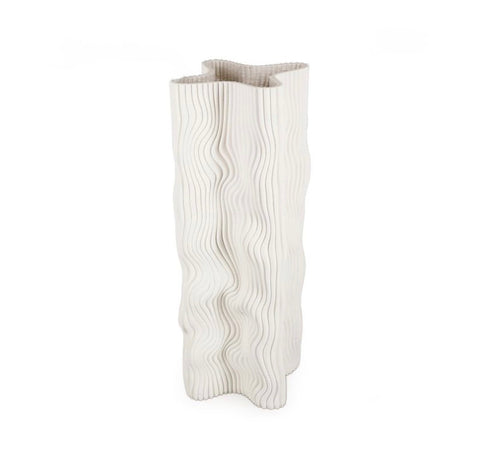 VASE VEA - FLUID WHITE - 18X18XH42,5CM