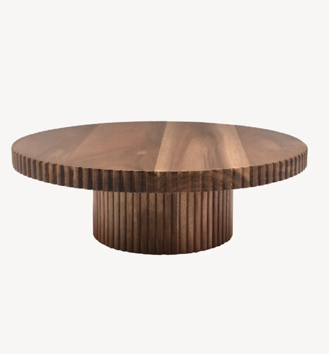 Plateau à Gâteau en Bois d’Acacia – Présentoir Élégant 30 cm