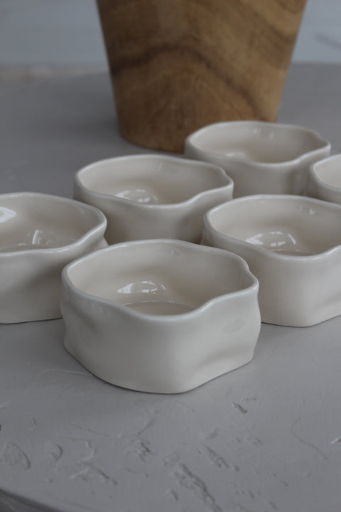 Coupelles Ice Cube porcelaine