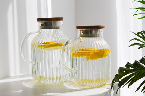 Carafe "Éclat" avec Couvercle en Bois – 1500 ml ou 1800 ml