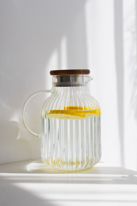 Carafe "Éclat" avec Couvercle en Bois – 1500 ml ou 1800 ml