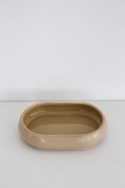 Plat ovale - BONDY BEIGE - LOT DE 3 pièces