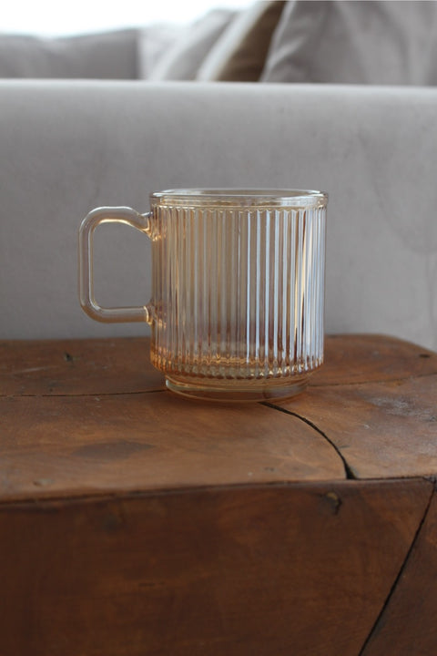 Tasse Color Riffle en verre - 6 tasses 300ml