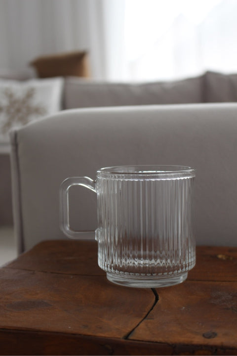 Tasse Color Riffle en verre - 6 tasses 300ml