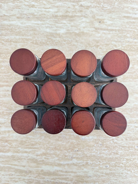 12 Pots à Épices + Étagère