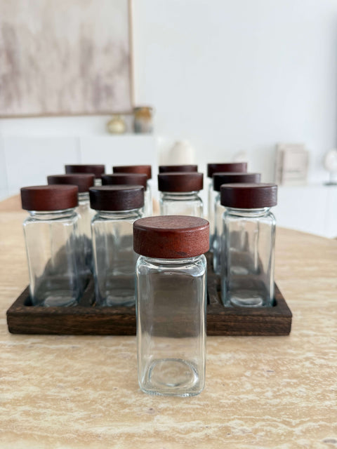 12 Pots à Épices + Étagère