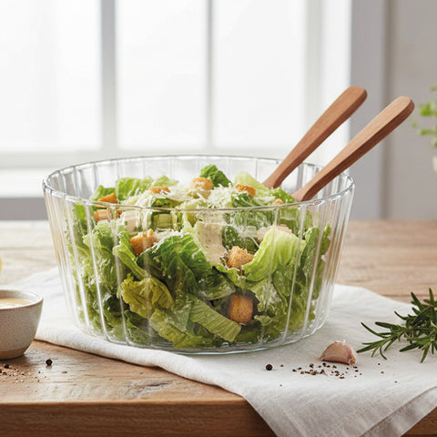 Saladier en verre borosilicate LINEA — Ø 21,5 cm