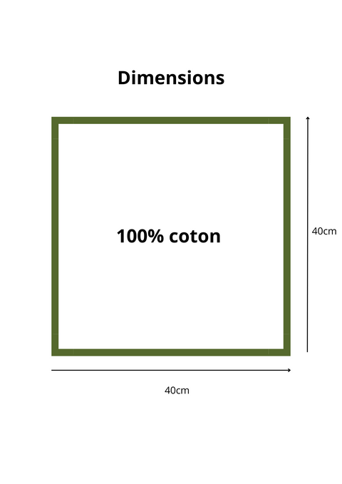 Serviettes en Tissu Kaki – Lot de 6 | 100% Coton