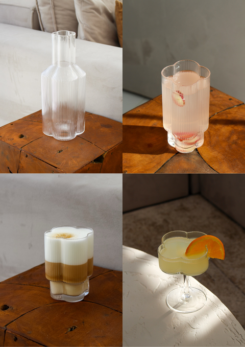 Pack Complet Verres & Carafe FLOWER – 19 Pièces