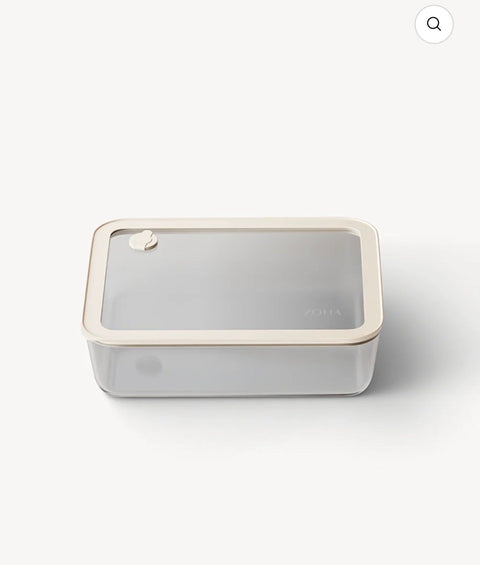 Boîte de conservation ZOHA Beige Transparent - Ena Home