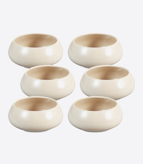 Bol MOON Beige lot de 6 - 11 cm - Ena Home