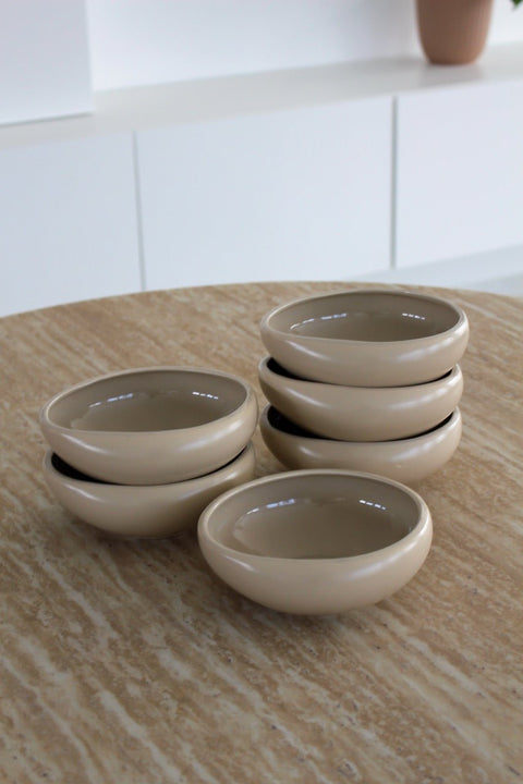 Bols Curvy beige - 6pcs - Ena Home