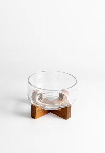 Petit Saladier Verre & Bois d’Acacia – Ø15 cm