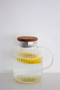 Carafe "Éclat" avec Couvercle en Bois – 1600 ml - Ena Home