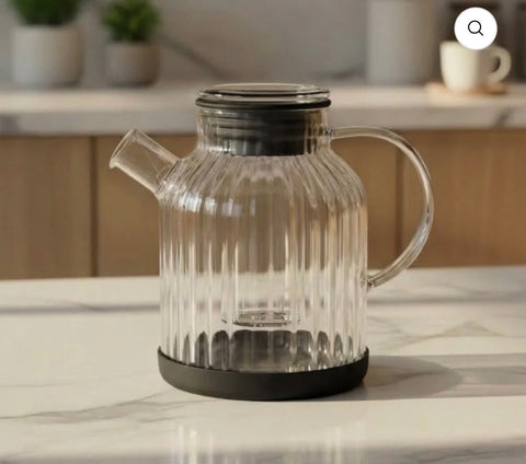Carafe Stripe / théière en verre 1.5L - Ena Home