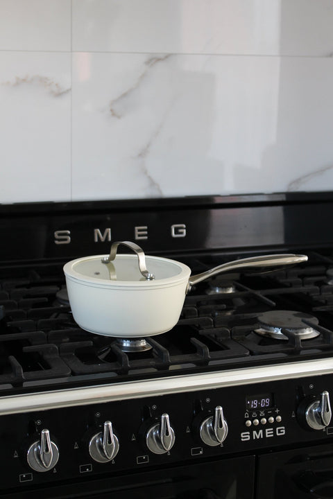 Casserole à sauce céramique 18 cm avec couvercle - Ena Home