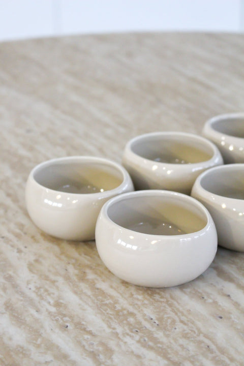 Coupelle dips Curvy beige - 6pcs - Ena Home