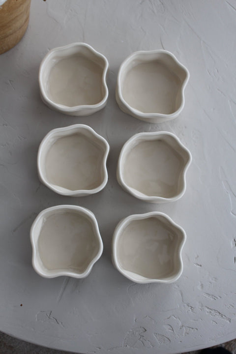 Coupelles Ice Cube porcelaine - Ena Home