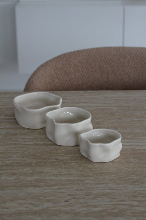 Coupelles Ice Cube porcelaine - Ena Home