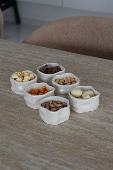 Coupelles Ice Cube porcelaine - Ena Home