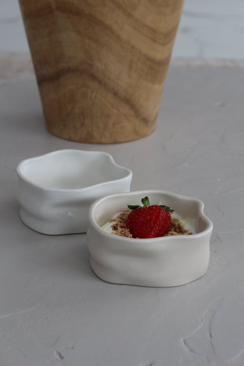Coupelles Ice Cube porcelaine - Ena Home