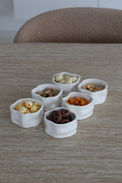 Coupelles Ice Cube porcelaine - Ena Home
