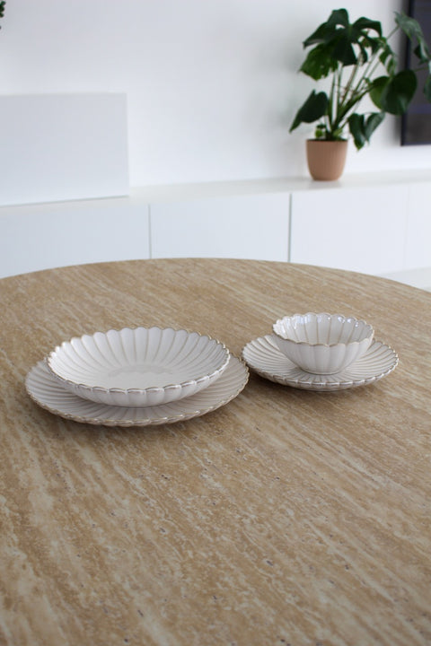 Service à dîner en porcelaine "Bloomy" – 24 pièces