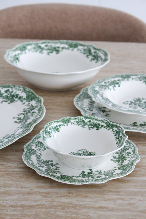 Service à dîner Vintage vert - 26 pcs