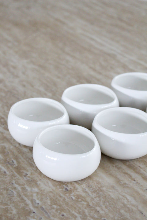 Coupelles à dips Barlès blanches – Lot de 6 (Ø 8 cm)
