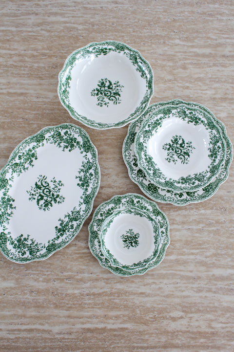 Service à dîner Vintage vert - 26 pcs