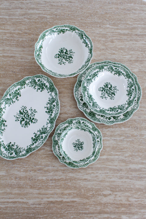 Service à dîner Vintage vert - 26 pcs