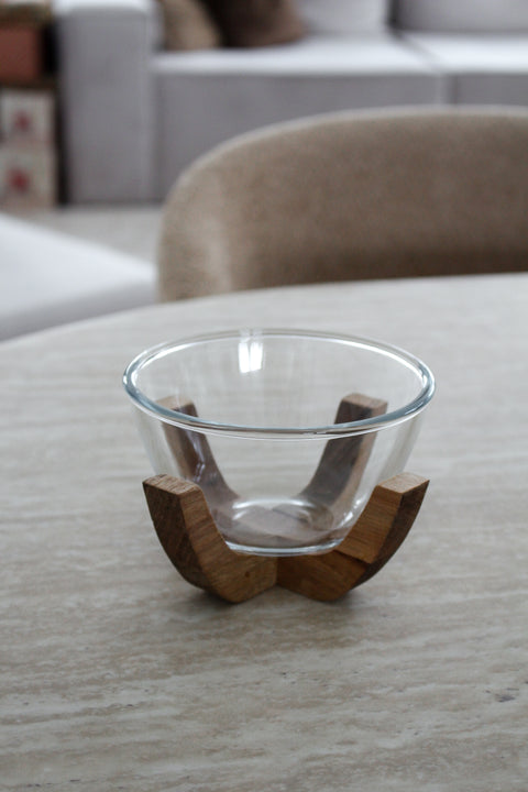 Bol Calma — verre & bois d’acacia