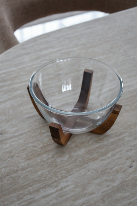 Bol Calma — verre & bois d’acacia