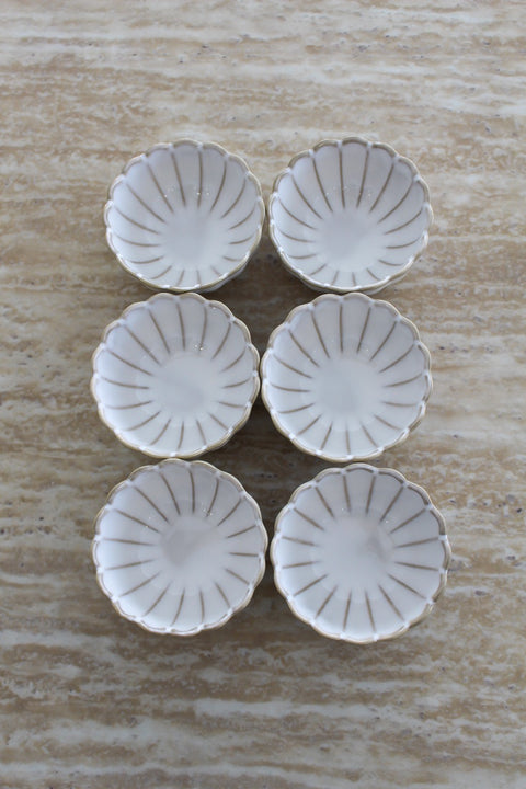 Mini coupelles à sauces en porcelaine Bloomy – Lot de 6 (Ø 9 cm)