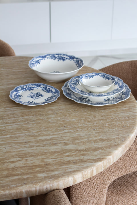 Service à dîner Vintage bleu - 25pcs