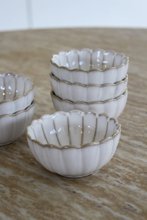 Bols en porcelaine Bloomy – Lot de 6 (Ø 13 cm)