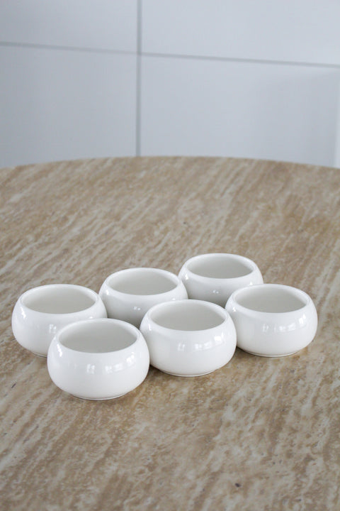 Lot de 6 Coupelles à Dips Blanches BONDY 8 cm