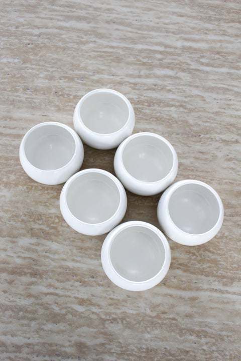 Lot de 6 Coupelles à Dips Blanches BONDY 8 cm