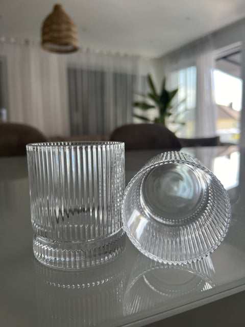 ELYSIA RIFFLE GLAS 220 ml - 2er Set