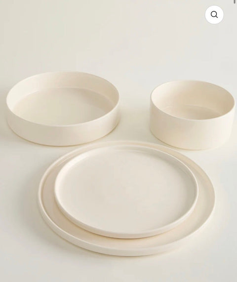Noa Beige Ensemble de vaisselle 24 pièces - Ena Home