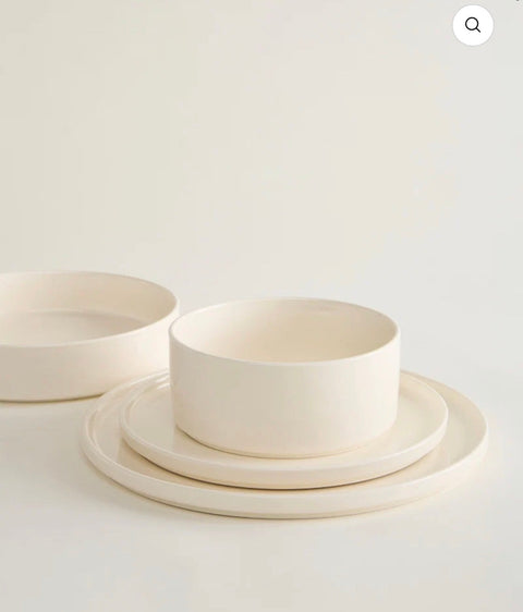 Noa Beige Ensemble de vaisselle 24 pièces - Ena Home