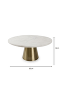 Plat à tarte sur pied Glint marbre - Ena Home