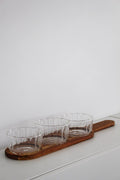 PLAT avec 3 bols en bois d’acacia - Ena Home