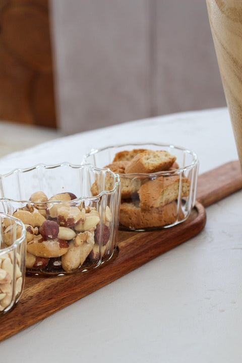 PLAT avec 3 bols en bois d’acacia - Ena Home