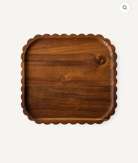 Plat carré en bois d'Acacia - Ena Home