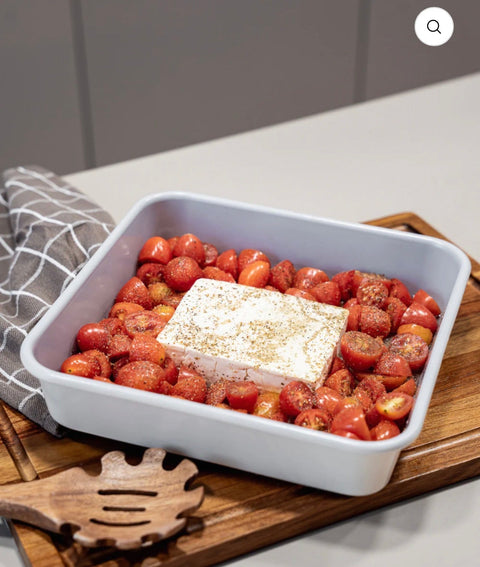 Plat de Cuisson Carré Beige | Revêtement Céramique - Ena Home