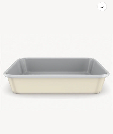 Plat de Cuisson Carré Beige | Revêtement Céramique - Ena Home