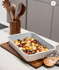 Plat De Cuisson Rectangulaire Beige | Revêtement en Céramique - Ena Home